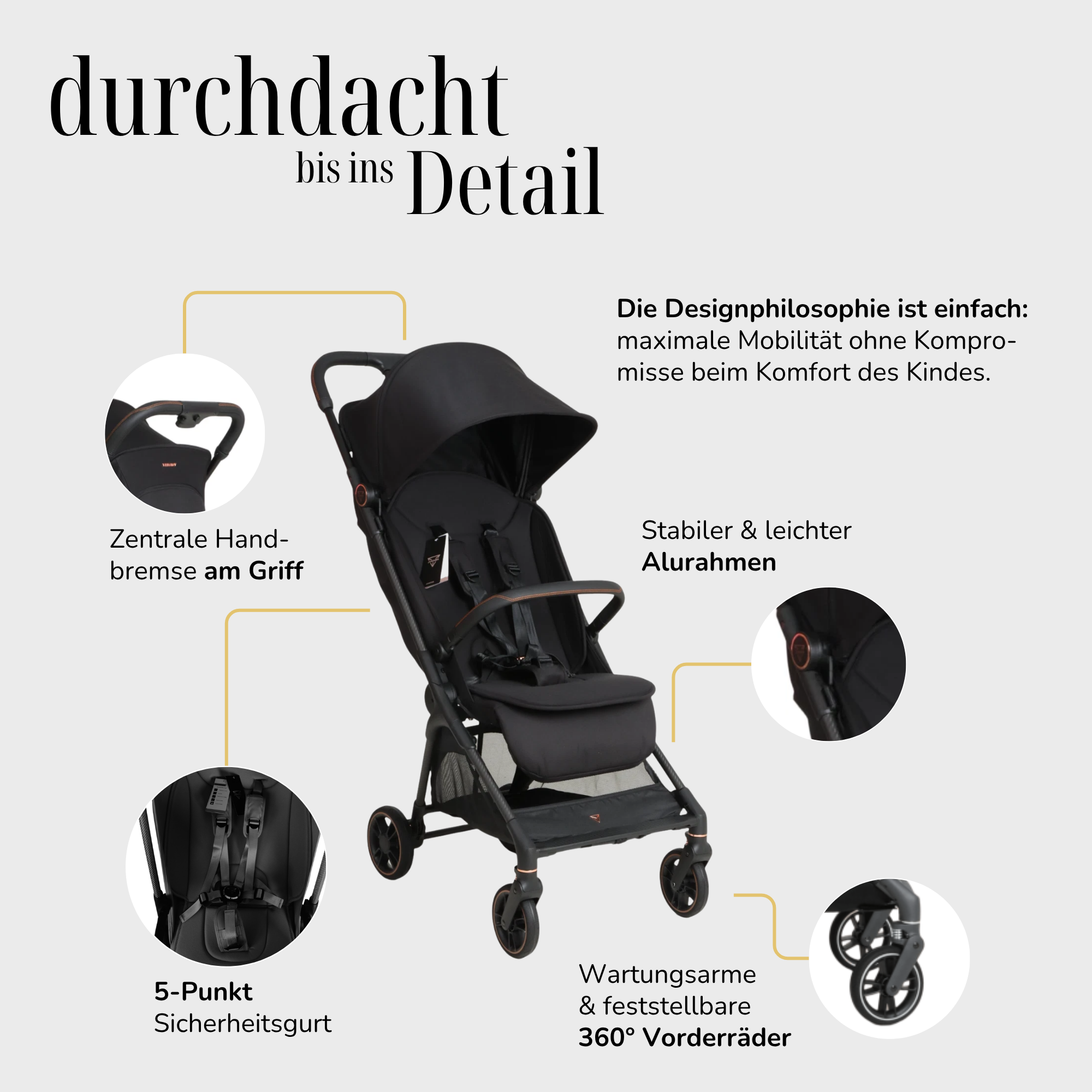 JUNAMA Reisebuggy AVIATOR - faltbar, fürs Handgepäck