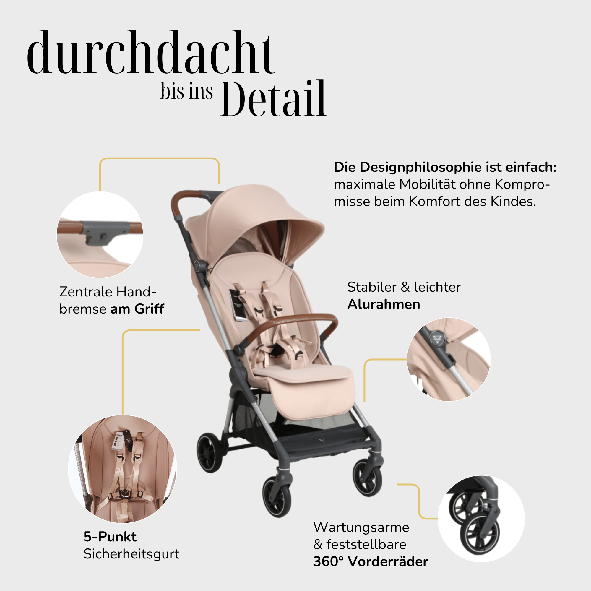 JUNAMA Reisebuggy AVIATOR - faltbar, fürs Handgepäck