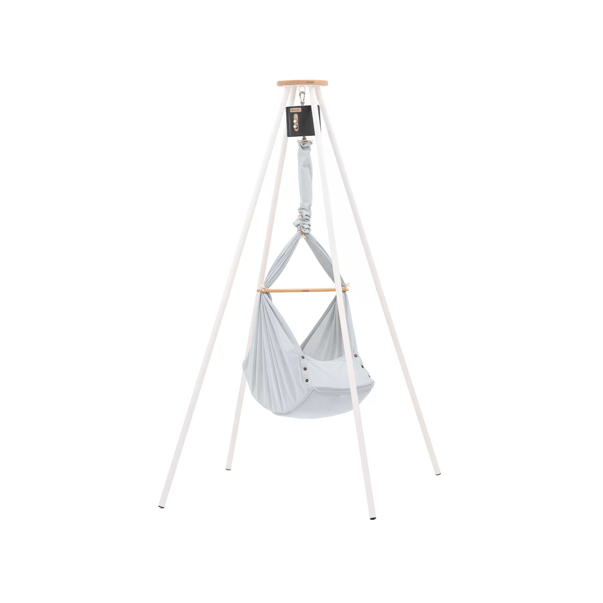 NONOMO-Heavenly-Dreams-Federwiege-mit-Motor-anthrazit-Gestell-TIPI-weiss-Stone-N-PBCG-MOVA-TIPI4WH-01