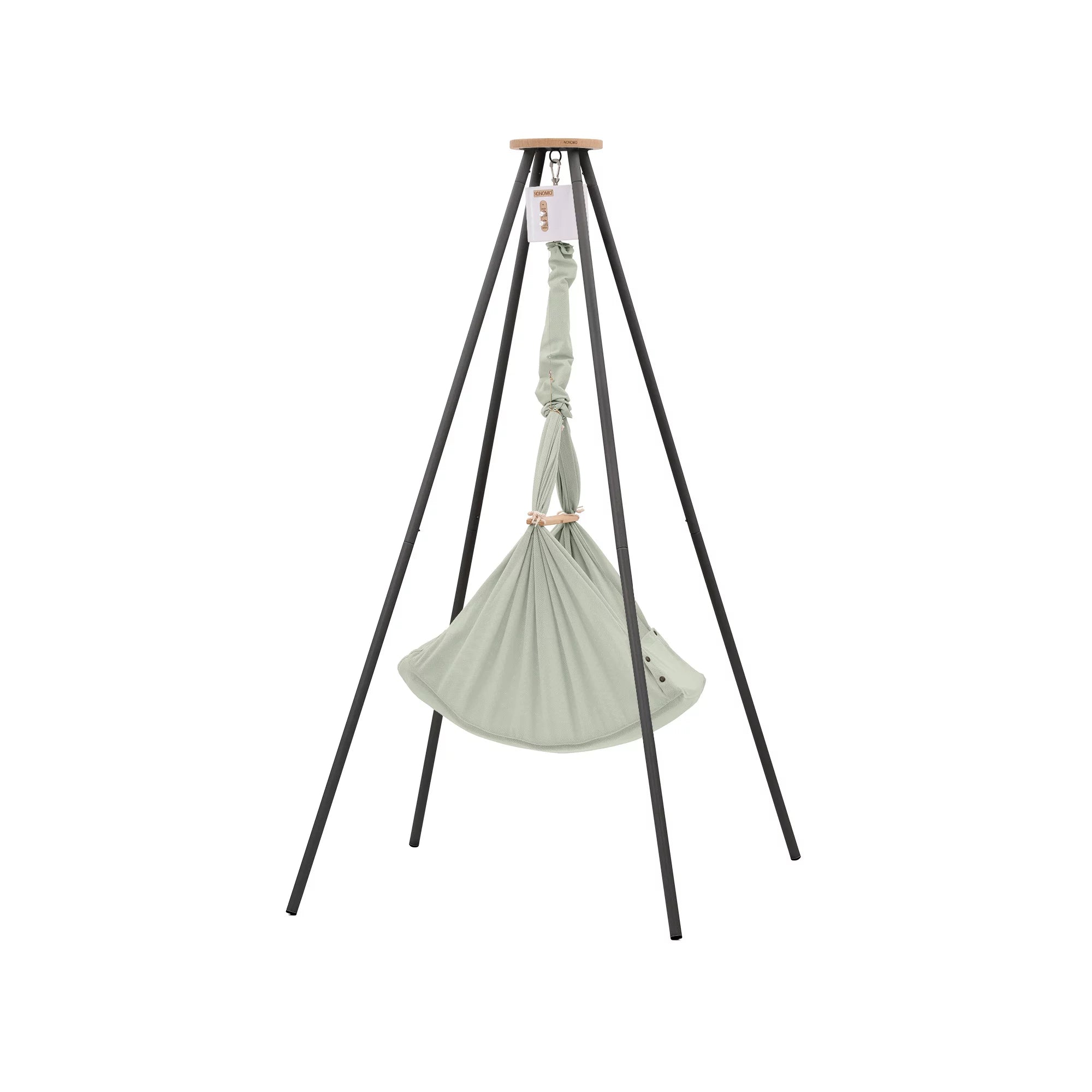 NONOMO-Heavenly-Dreams-Federwiege-mit-Motor-weiss-Gestell-TIPI-anthrazit-Olive-N-PBCO-MOVWH-TIPI4A-02