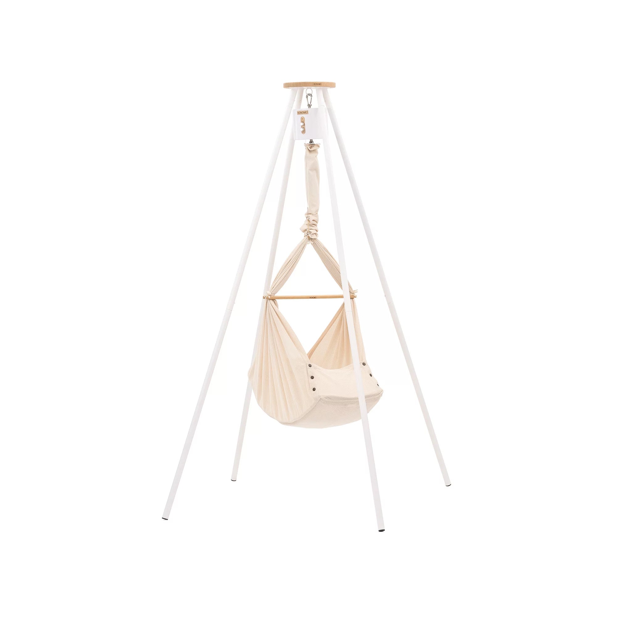 NONOMO-Heavenly-Dreams-Federwiege-mit-Motor-weiss-Gestell-TIPI-weiss-Almond-N-PBCA-MOVWH-TIPI4WH-01