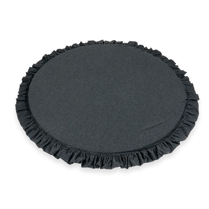 Playmat-with-ruffles-Round-100cm-COTTON-graphite-moj-S100-JG-01
