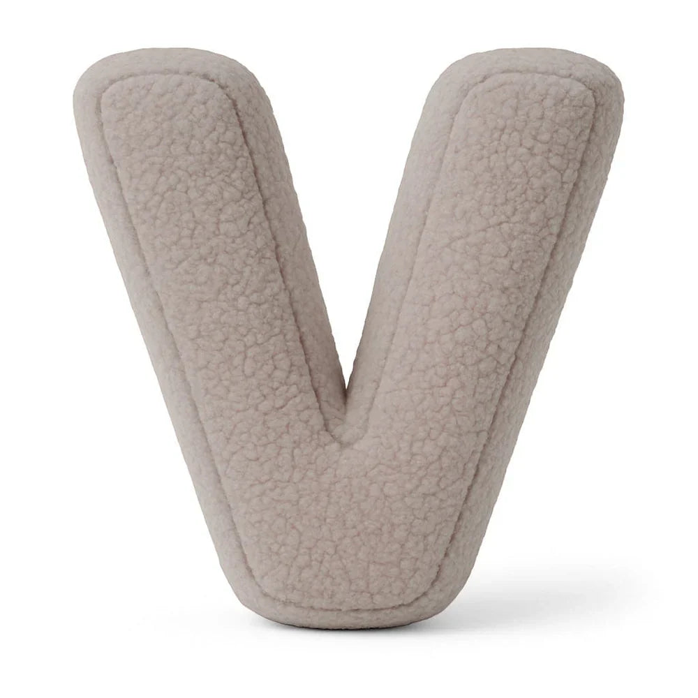 Design4Kids Buchstaben-Kissen Teddy - taupe
