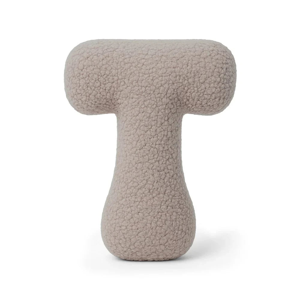 Design4Kids Buchstaben-Kissen Teddy - taupe