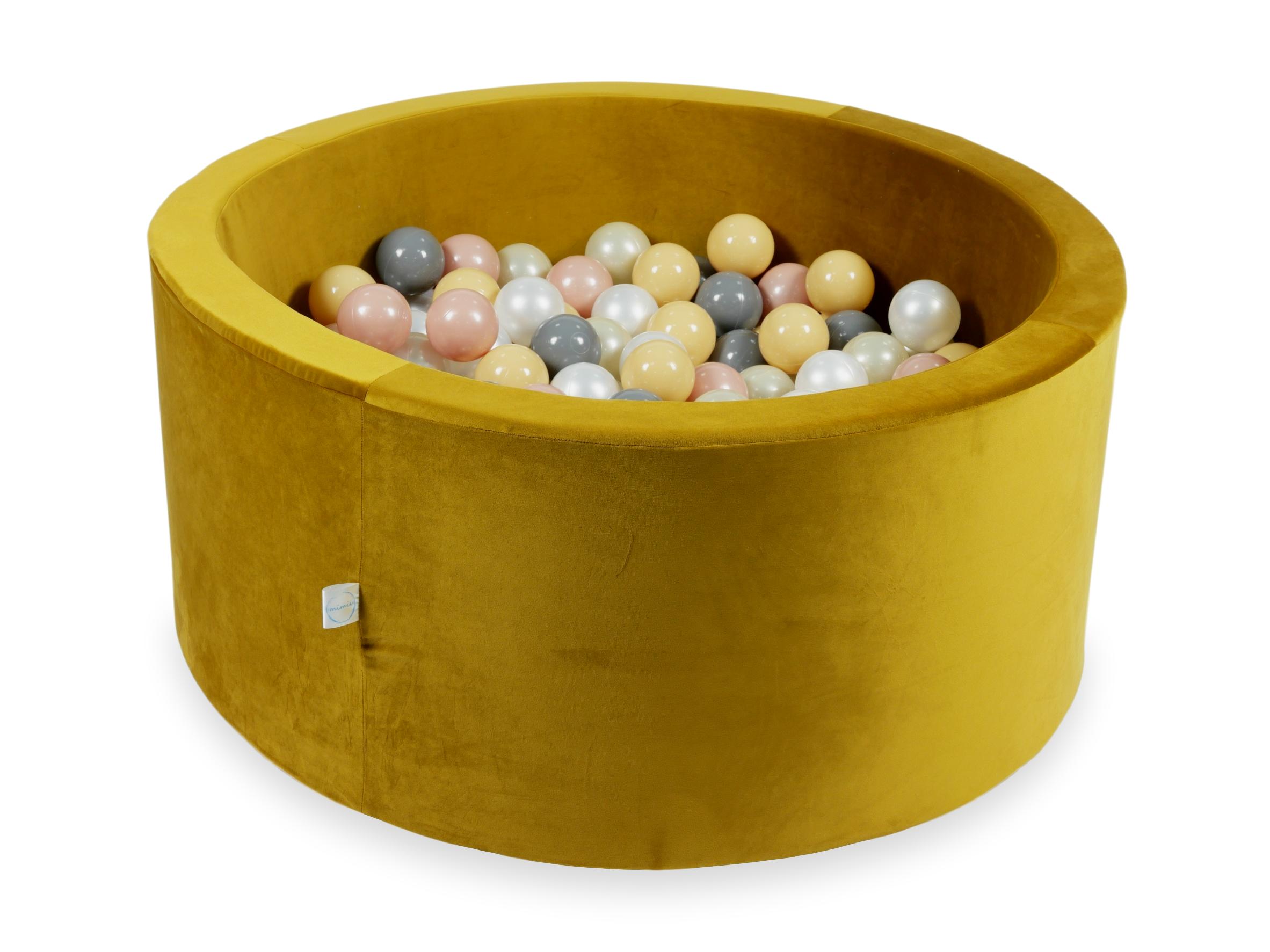 mimii-suchy-basen-90x40-velvet-zloty-300-pilek-bezowe-rozowe-zloto-jasno-zlote-perlowe-szare-ve049