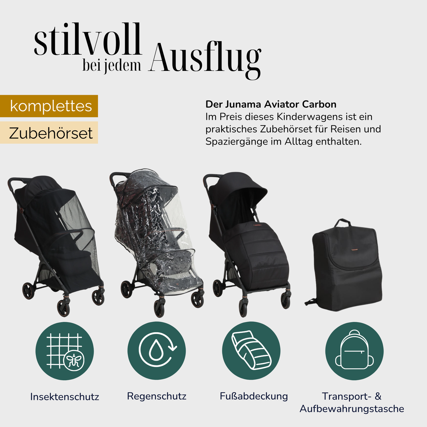 JUNAMA Reisebuggy AVIATOR - faltbar, fürs Handgepäck
