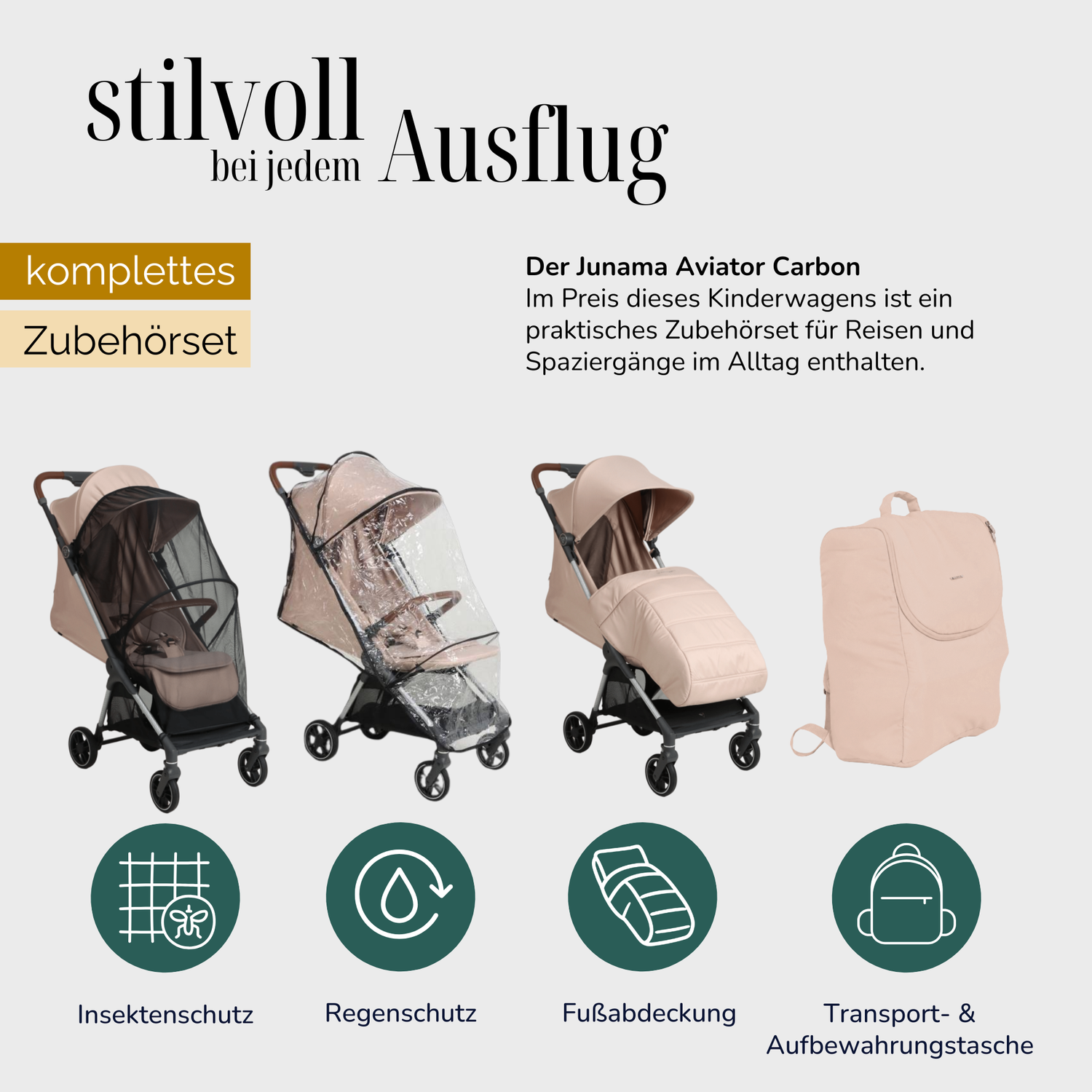 JUNAMA Reisebuggy AVIATOR - faltbar, fürs Handgepäck