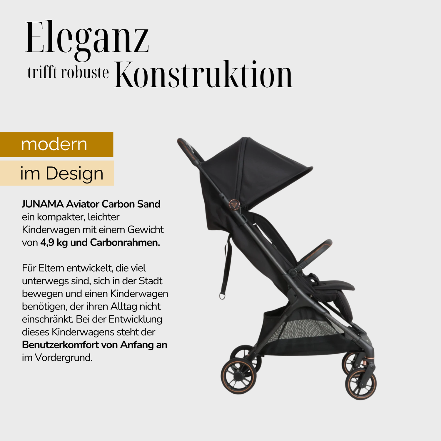 JUNAMA Reisebuggy AVIATOR - faltbar, fürs Handgepäck