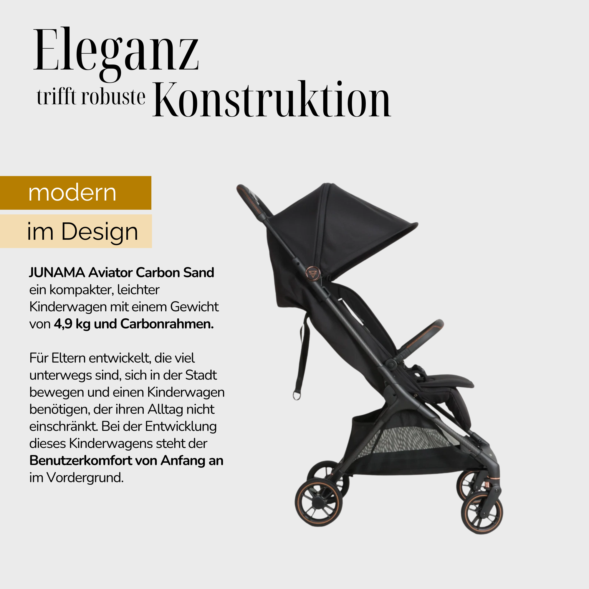 JUNAMA Reisebuggy AVIATOR - faltbar, fürs Handgepäck