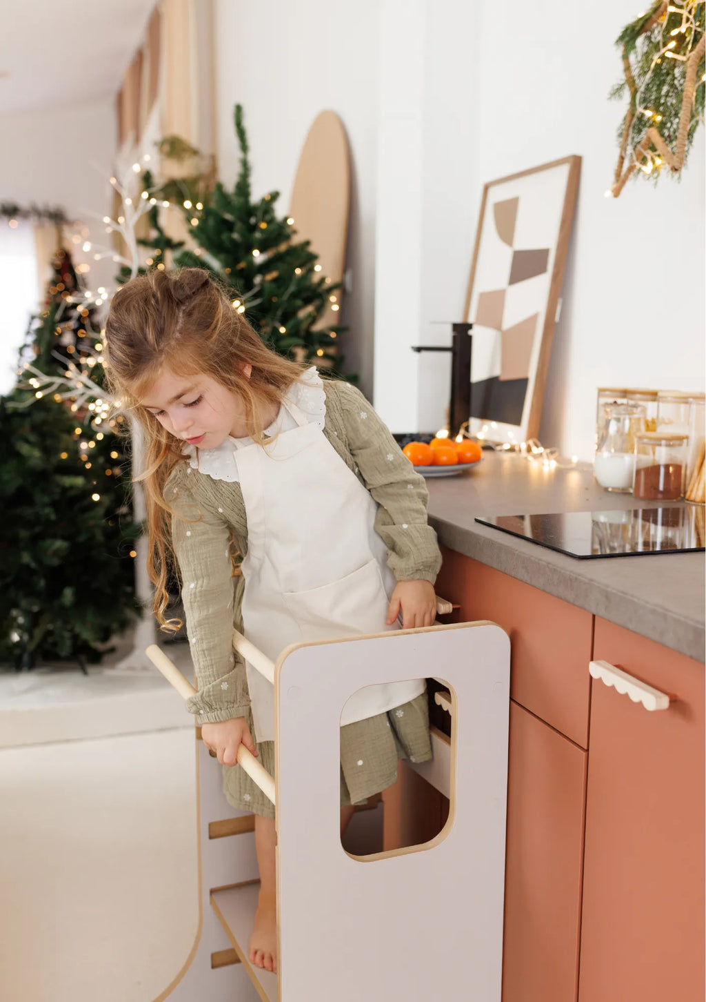 Babywood-Lernturm-Slim-kaschmirfarben