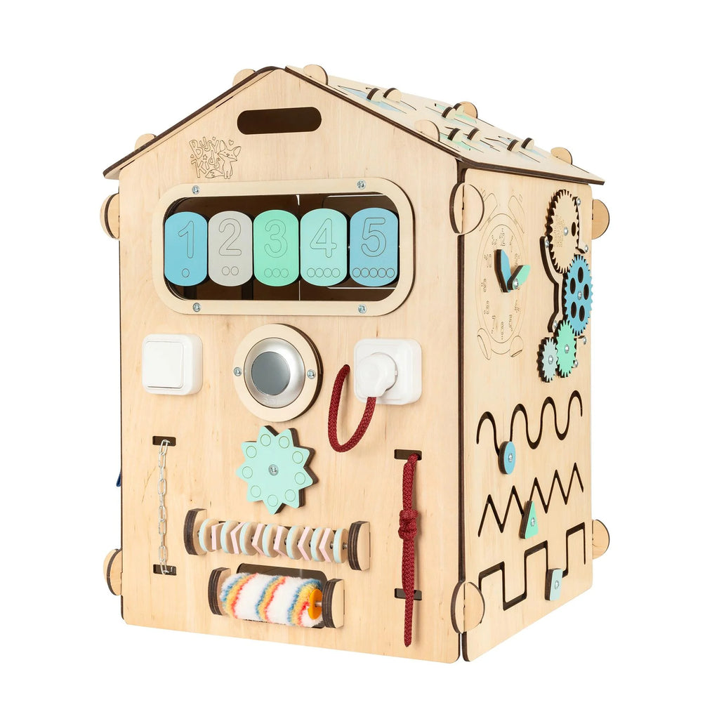 BusyKids-BusyBoard-das-sensorische-Montessori-Spielhaus-Natura-Mint-limitierte-Auflage-09