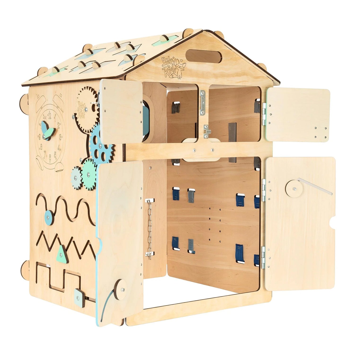 BusyKids-BusyBoard-das-sensorische-Montessori-Spielhaus-Natura-Mint-limitierte-Auflage-12