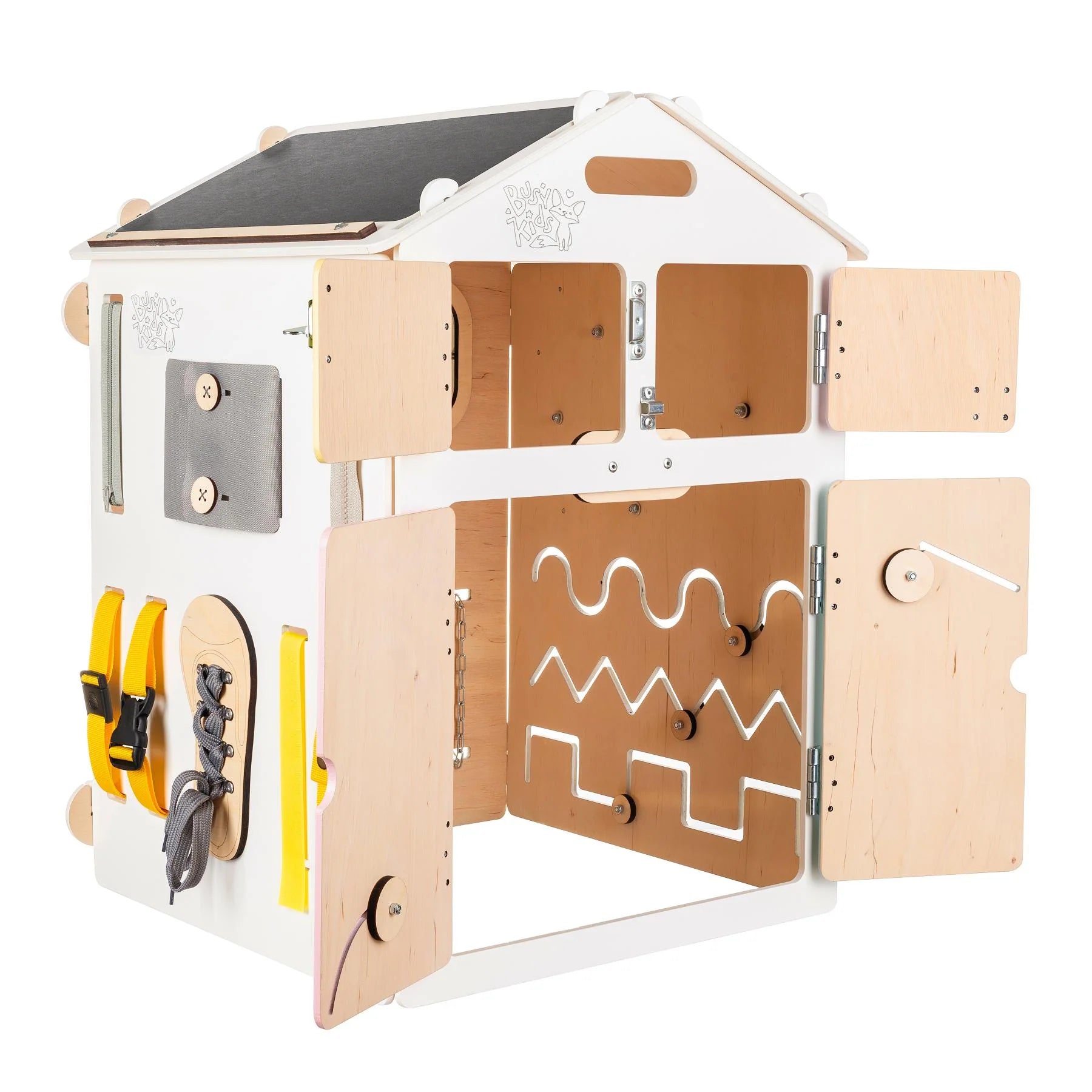 BusyKids-BusyBoard-das-sensorische-Montessori-Spielhaus-Weiss_Pastell-limitierte-Auflage-12