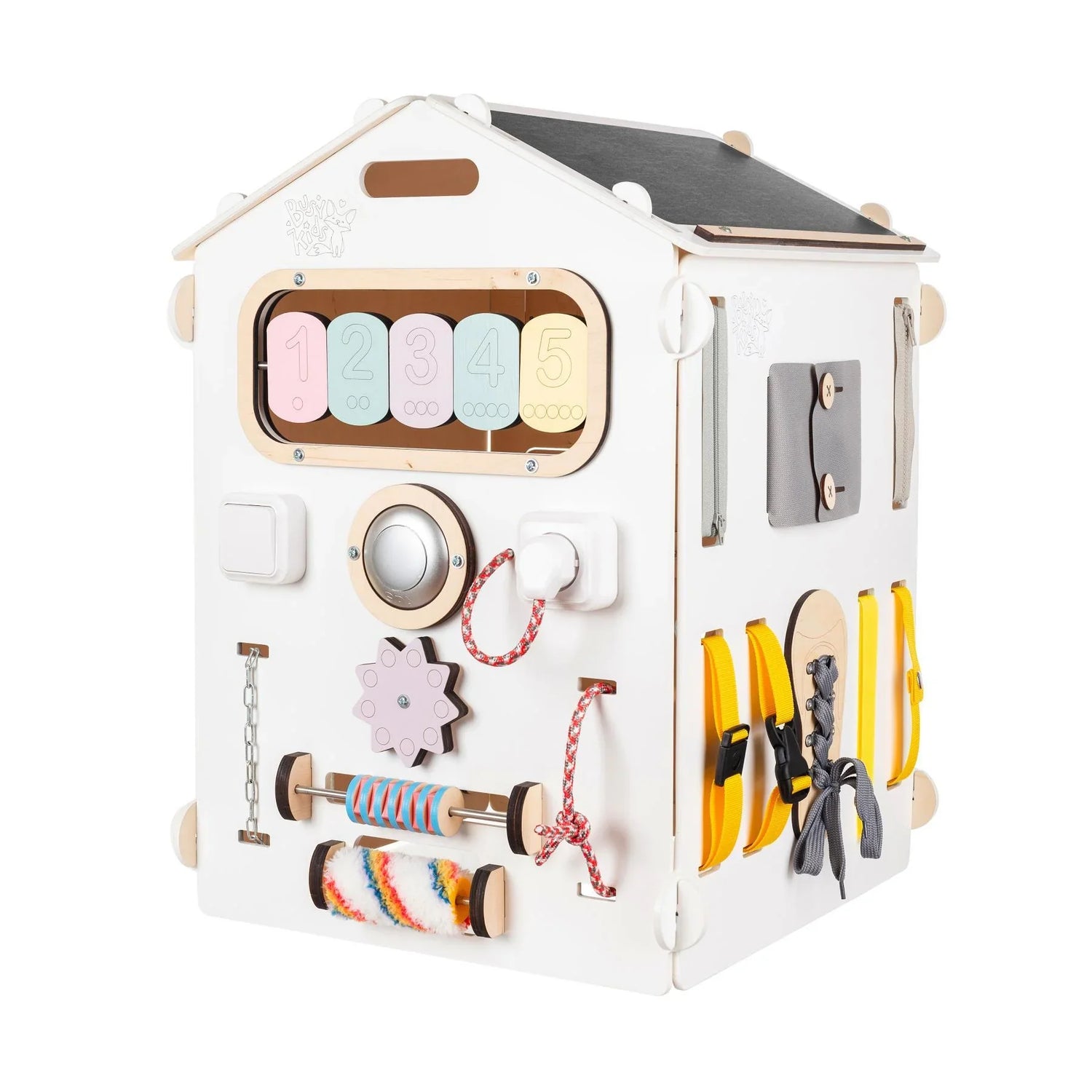 BusyKids-Set-BusyBoard-Spielhaus-weiss_pastell-und-kreativer-W-rfel-10
