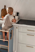 Lernturm-SLIM-M-double-blau-Babywood