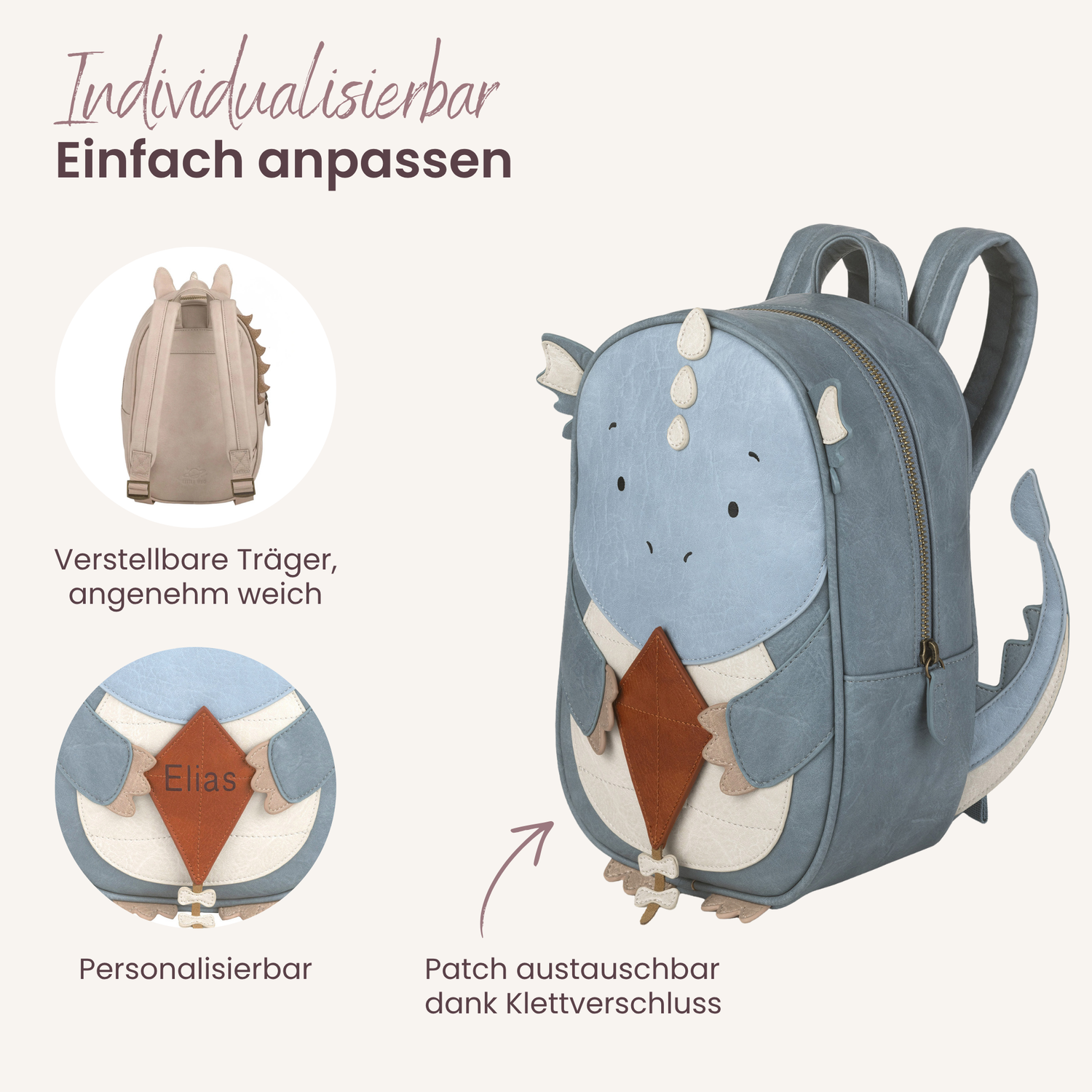 Little Who großer Kinderrucksack Drache Snorre