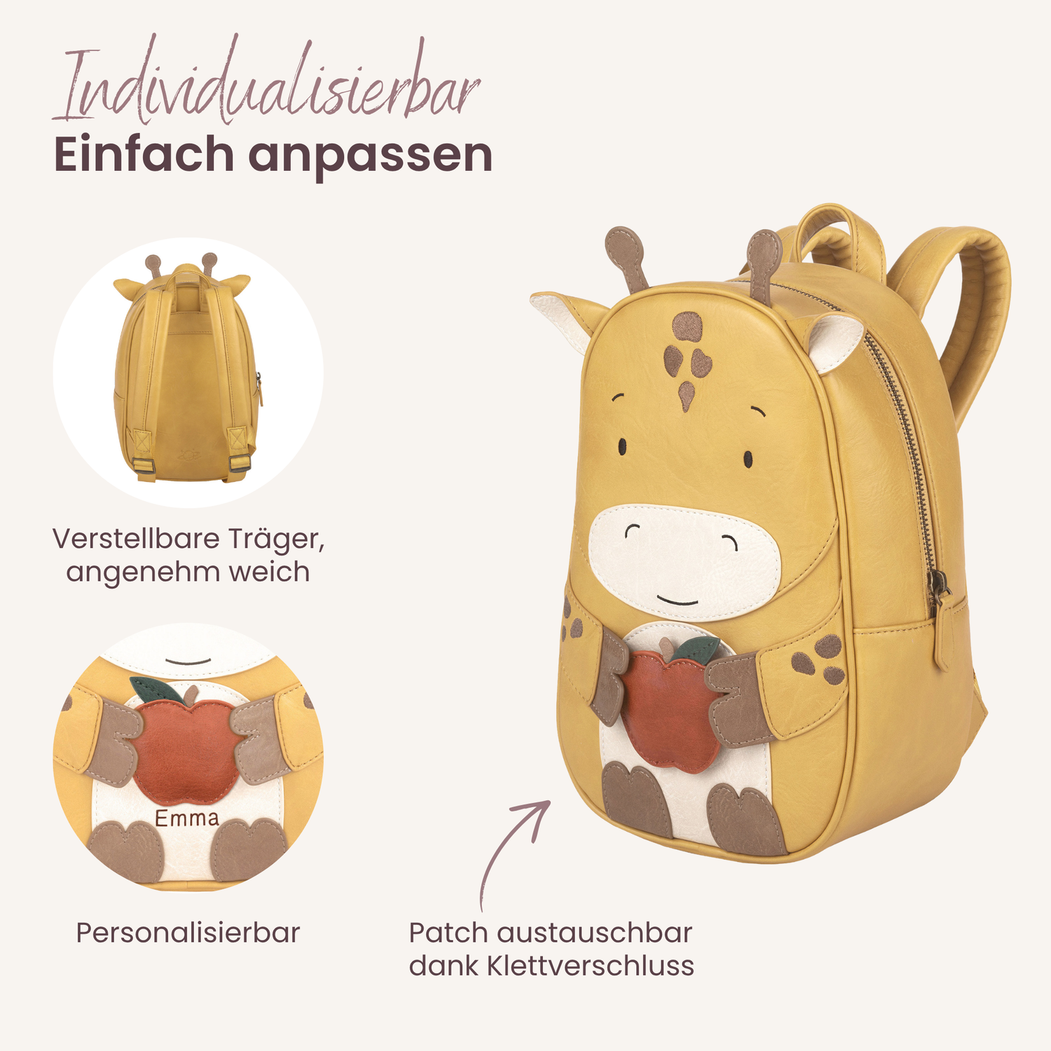 Little Who großer Kinderrucksack Giraffe Trudy