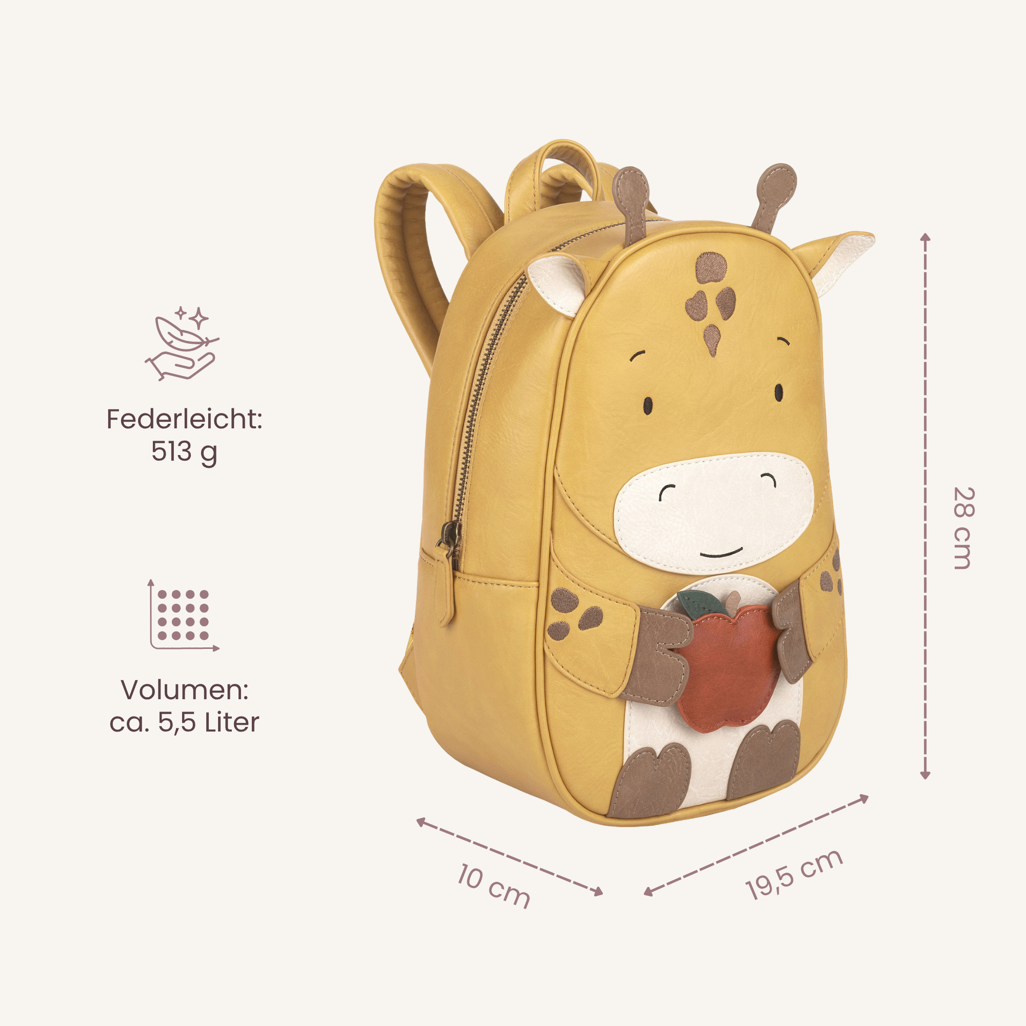Little Who großer Kinderrucksack Giraffe Trudy