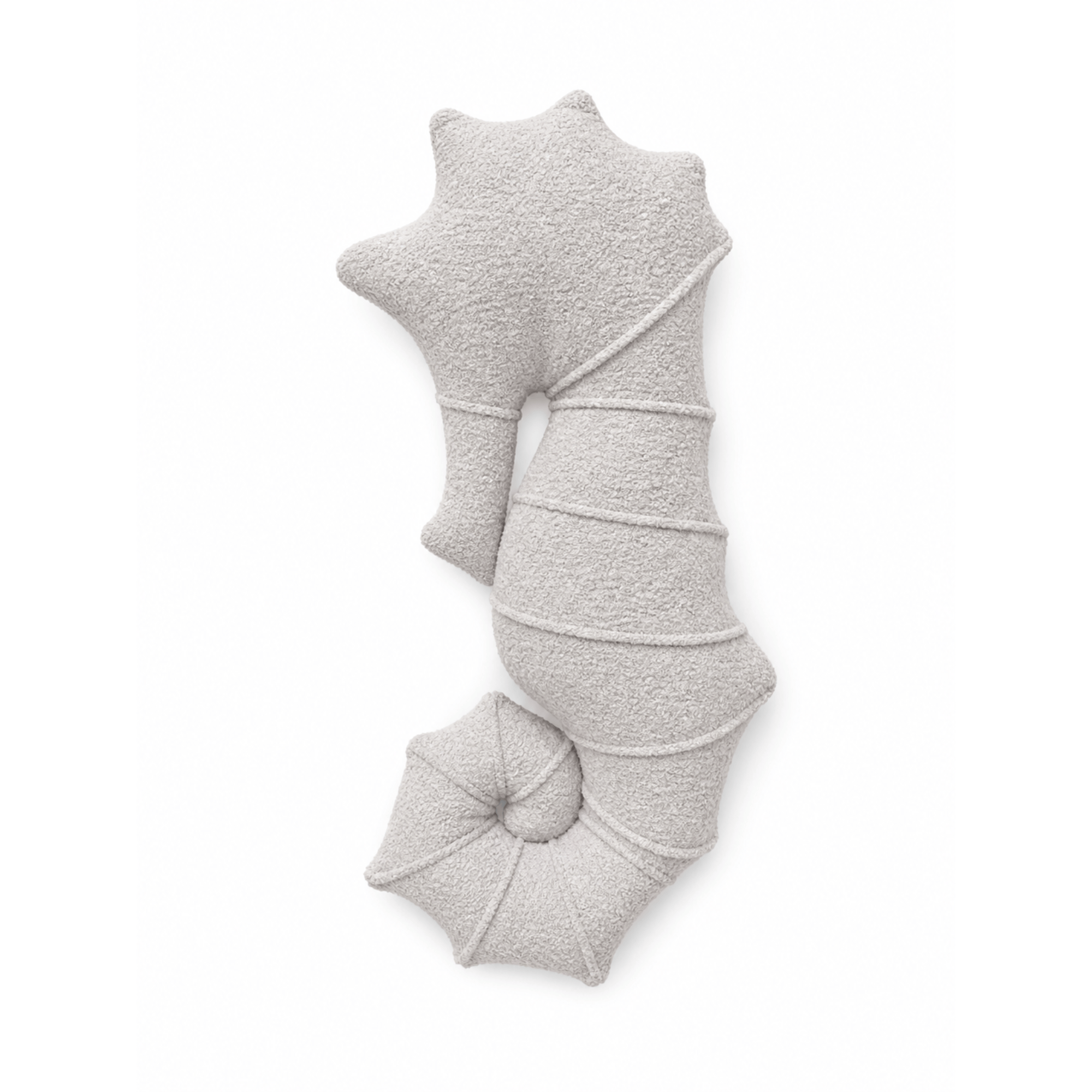MeowBaby_Seahorse_Cushion_Boucle_Champagne_Ecru