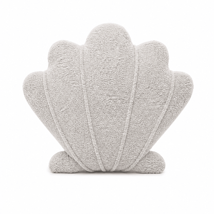 MeowBaby_Shell_Cushion_Boucle_Champagne_Ecru