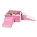 MiMii-Schaumspielset-B-llebad-eckig-VELVET-Soft-Rosa-mit-400-B-llen