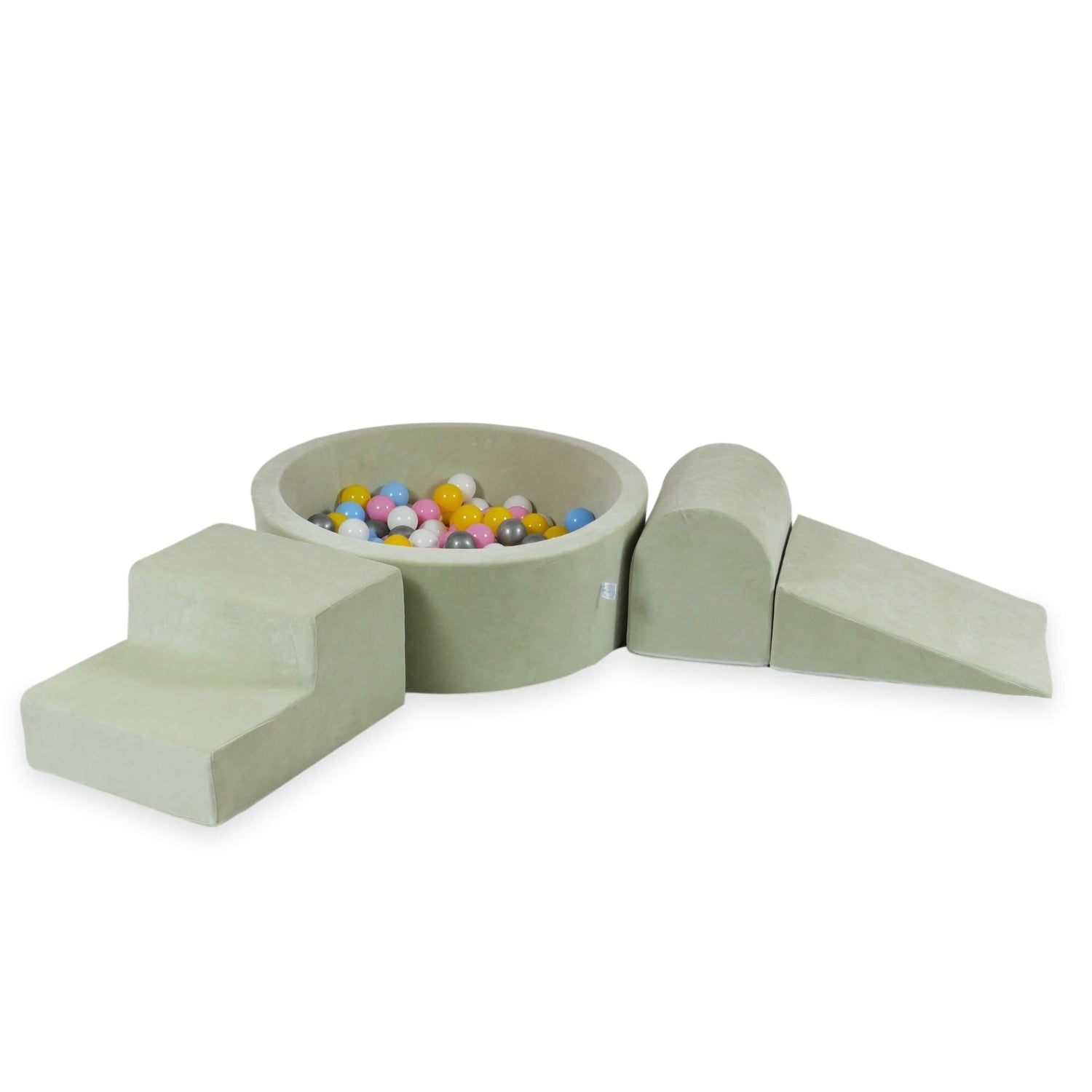 MiMii-Schaumspielset-B-llebad-eckig-VELVET-Soft-hellmint-mit-400-B-llen