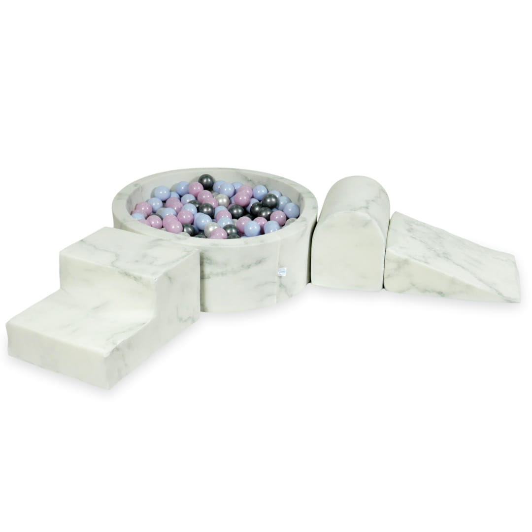 MiMii-Schaumspielset-B-llebad-rund-Jersey-Marmor-mit-200-B-llen