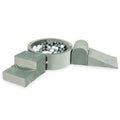 MiMii-Schaumspielset-B-llebad-rund-VELVET-Grau-mit-200-B-llen