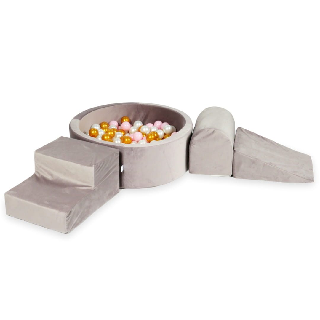 MiMii-Schaumspielset-B-llebad-rund-VELVET-Lila-mit-200-B-llen