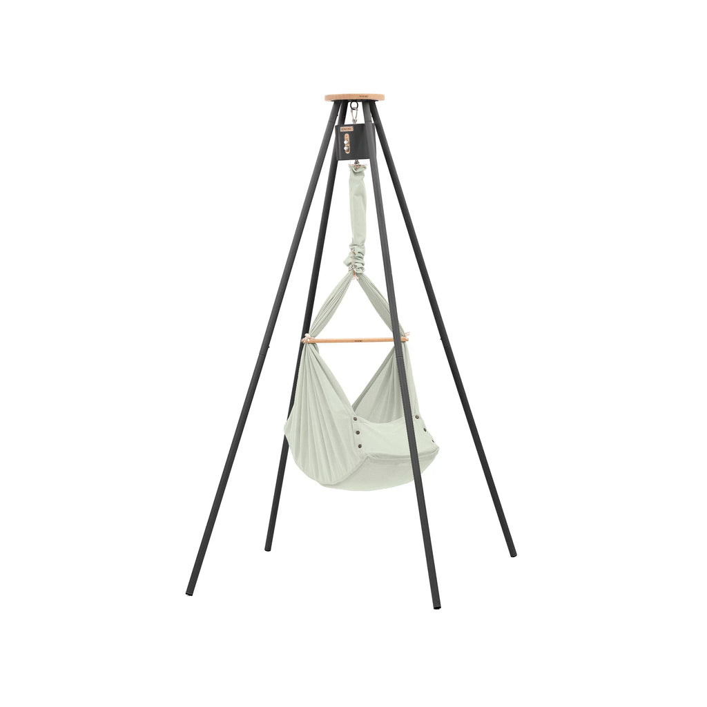 NONOMO-Heavenly-Dreams-Federwiege-mit-Motor-anthrazit-Gestell-TIPI-anthrazit-Olive-N-PBCO-MOVA-TIPI4A-01