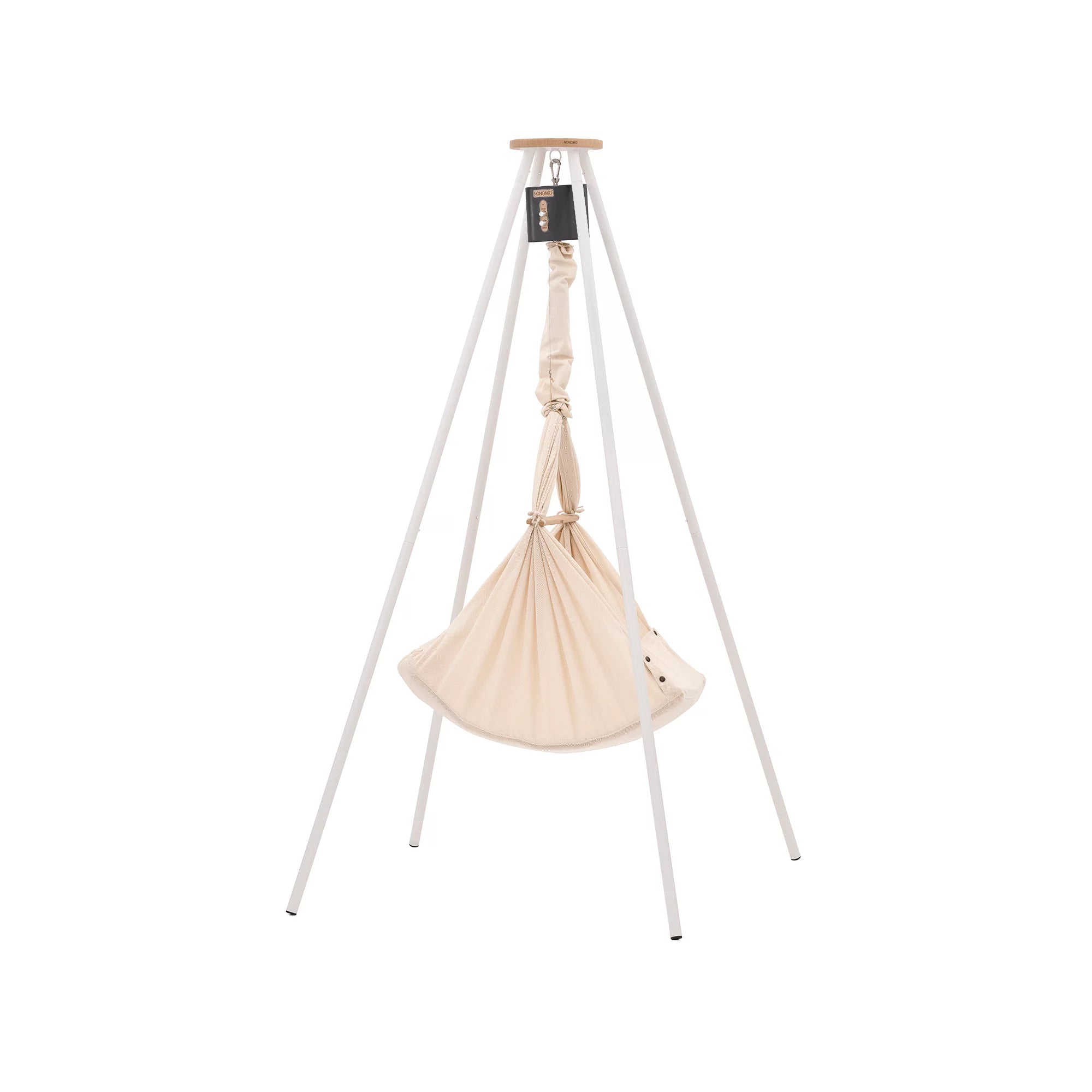 NONOMO-Heavenly-Dreams-Federwiege-mit-Motor-anthrazit-Gestell-TIPI-weiss-Almond-N-PBCA-MOVA-TIPI4WH-02