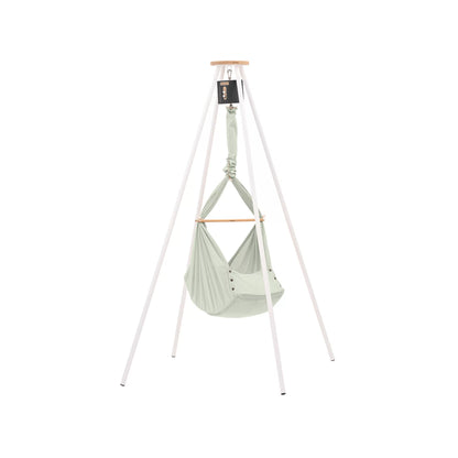 NONOMO-Heavenly-Dreams-Federwiege-mit-Motor-anthrazit-Gestell-TIPI-weiss-Olive-N-PBCO-MOVA-TIPI4WH-01