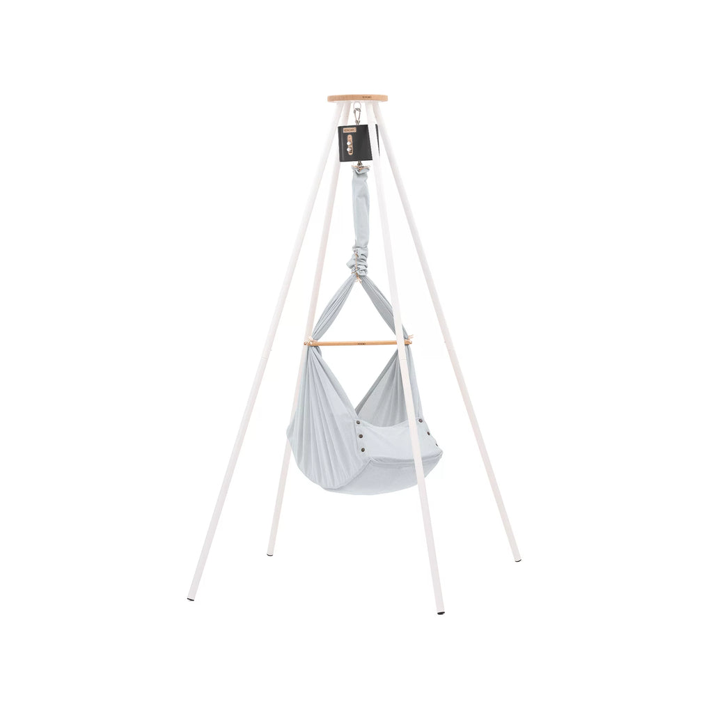 NONOMO-Heavenly-Dreams-Federwiege-mit-Motor-anthrazit-Gestell-TIPI-weiss-Stone-N-PBCG-MOVA-TIPI4WH-01
