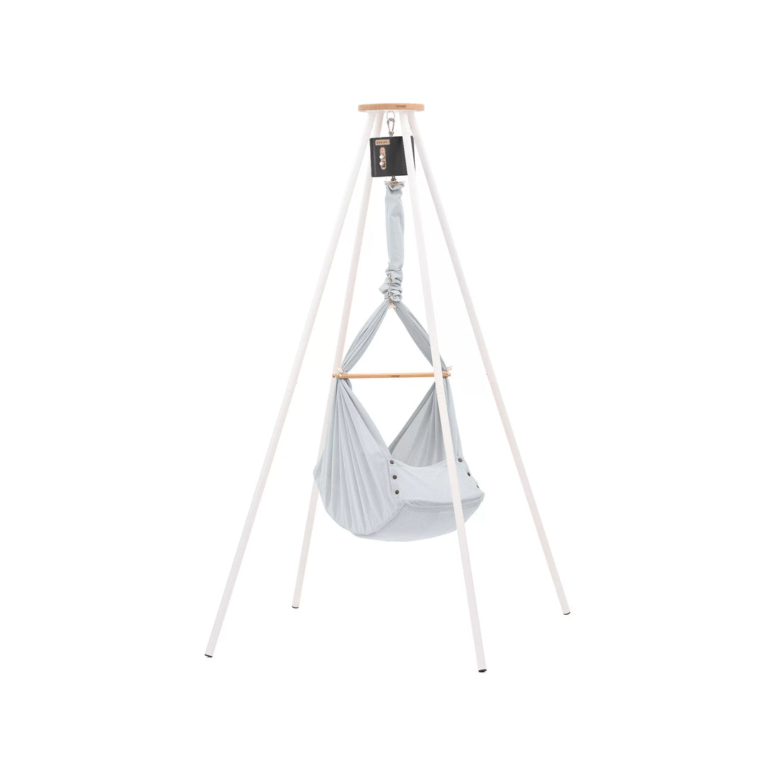 NONOMO-Heavenly-Dreams-Federwiege-mit-Motor-anthrazit-Gestell-TIPI-weiss-Stone-N-PBCG-MOVA-TIPI4WH-01