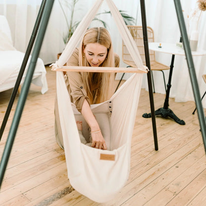 NONOMO-Heavenly-Dreams-Federwiege-mit-Motor-weiss-Gestell-TIPI-anthrazit-Almond-N-PBCA-MOVWH-TIPI4A-07