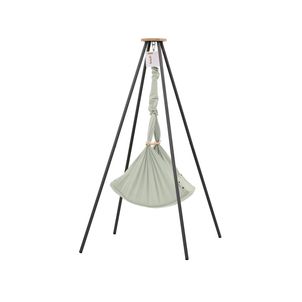 NONOMO-Heavenly-Dreams-Federwiege-mit-Motor-weiss-Gestell-TIPI-anthrazit-Olive-N-PBCO-MOVWH-TIPI4A-02