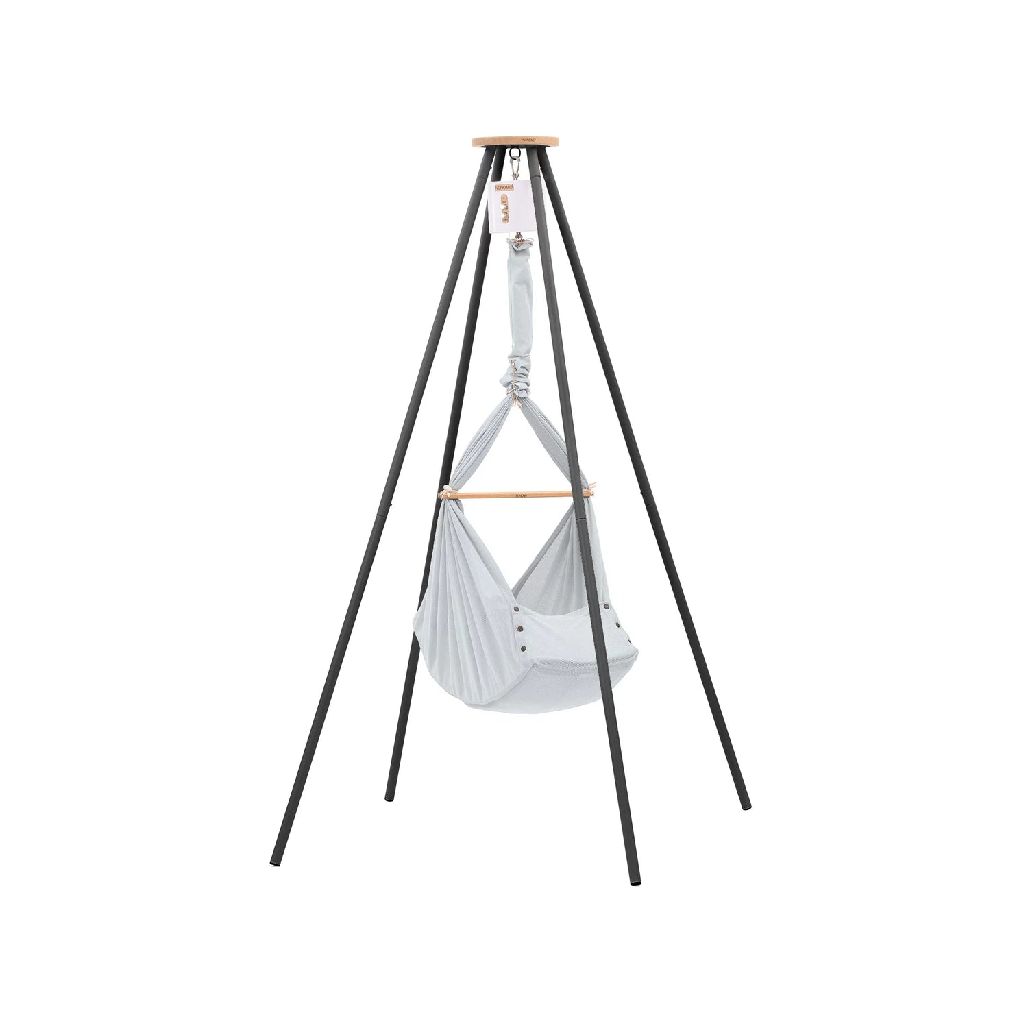 NONOMO-Heavenly-Dreams-Federwiege-mit-Motor-weiss-Gestell-TIPI-anthrazit-Stone-N-PBCG-MOVWH-TIPI4A-01