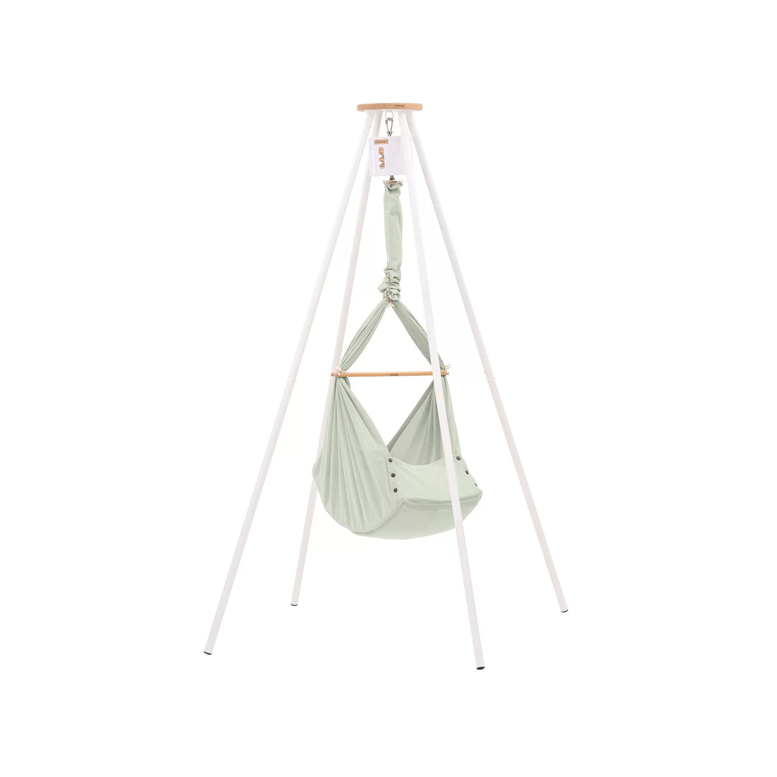 NONOMO-Heavenly-Dreams-Federwiege-mit-Motor-weiss-Gestell-TIPI-weiss-Olive-N-PBCO-MOVWH-TIPI4WH-01