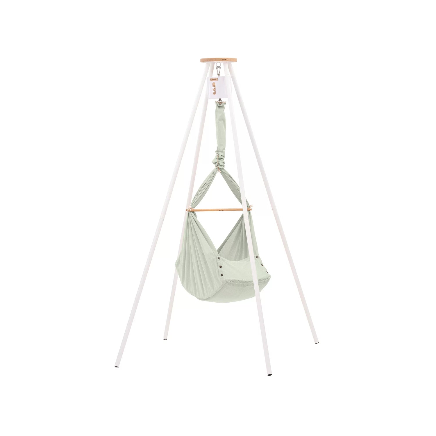 NONOMO-Heavenly-Dreams-Federwiege-mit-Motor-weiss-Gestell-TIPI-weiss-Olive-N-PBCO-MOVWH-TIPI4WH-01