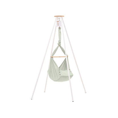 NONOMO-Heavenly-Dreams-Federwiege-mit-Motor-weiss-Gestell-TIPI-weiss-Olive-N-PBCO-MOVWH-TIPI4WH-01