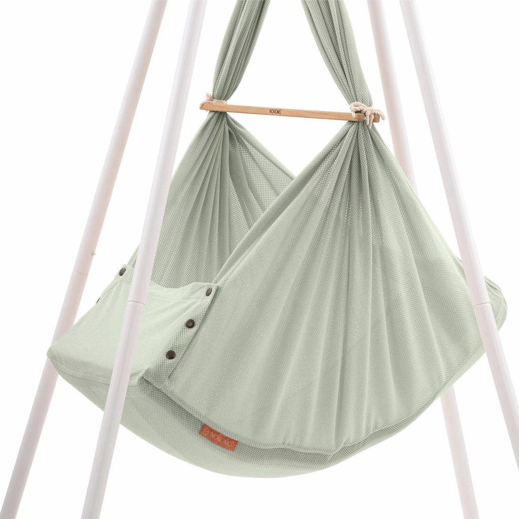 NONOMO-Heavenly-Dreams-Federwiege-mit-Motor-weiss-Gestell-TIPI-weiss-Olive-N-PBCO-MOVWH-TIPI4WH-06
