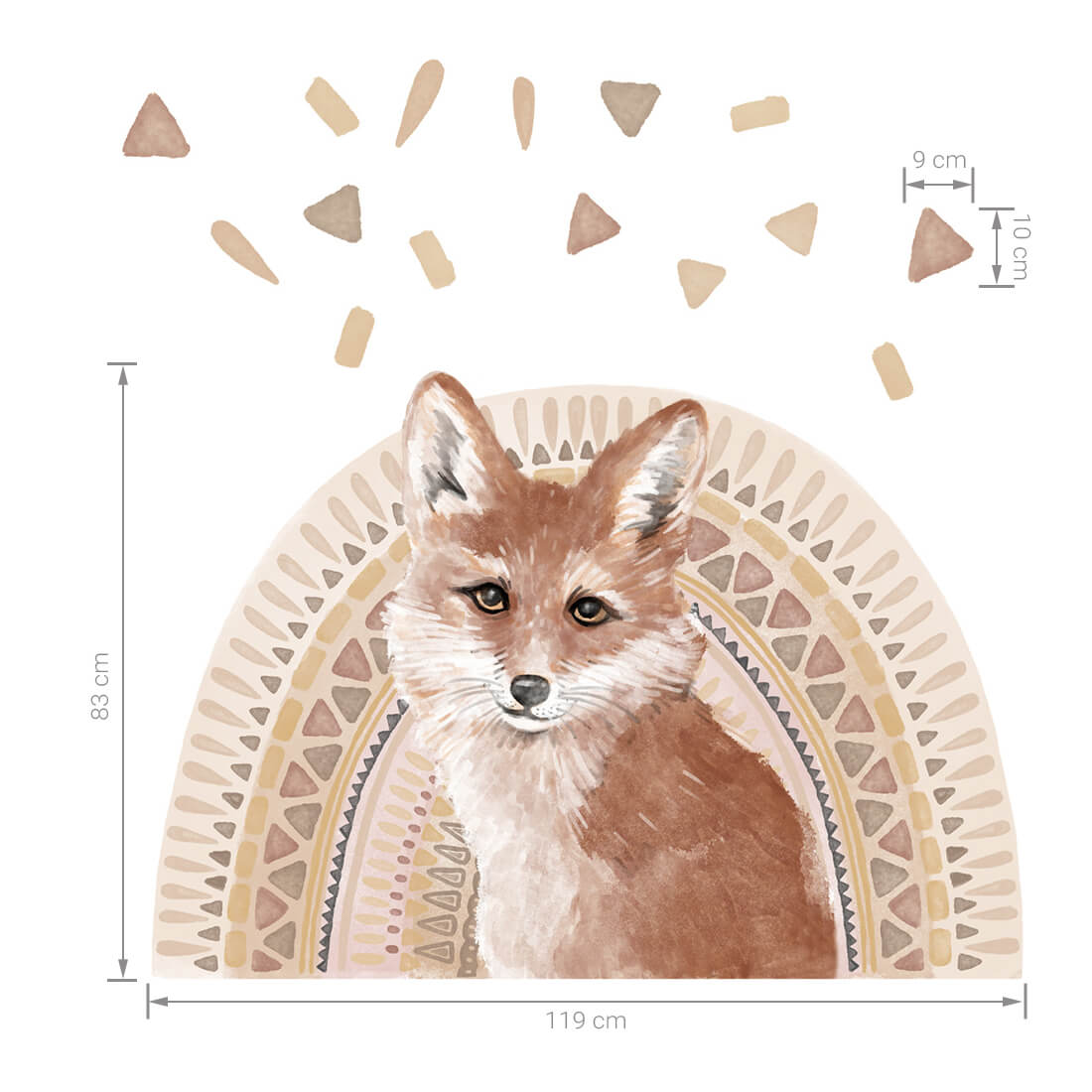 PASTELOWE-LOVE-XL-Wandtattoo_aufkleber-Fuchs-creme-14-tlg-07