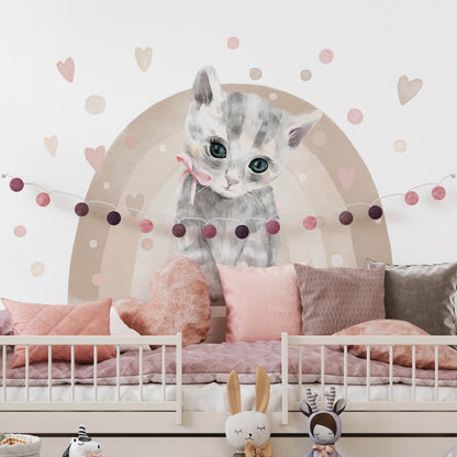 PASTELOWE-LOVE-XL-Wandtattoo_aufkleber-Katze-creme-14-tlg-03