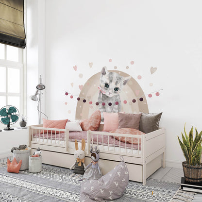 PASTELOWE-LOVE-XL-Wandtattoo_aufkleber-Katze-creme-14-tlg-05