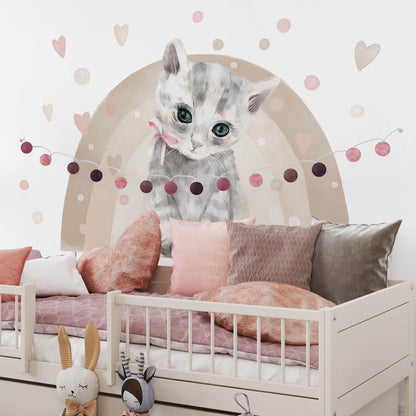 PASTELOWE-LOVE-XL-Wandtattoo_aufkleber-Katze-creme-14-tlg-06