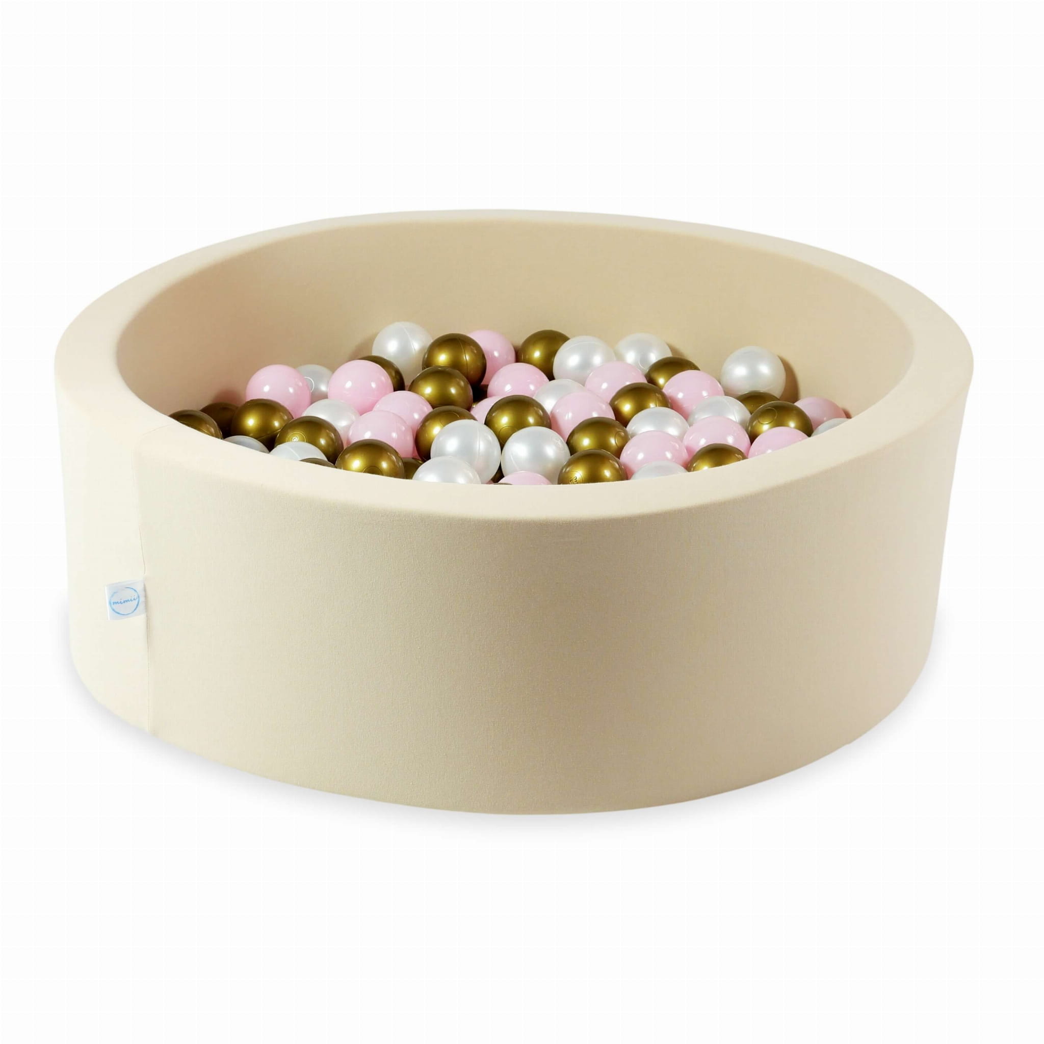 am309-mimii-suchy-90x30-bezowy-basen-200-pilek-perlowe-jasnorozowe-stare-zloto