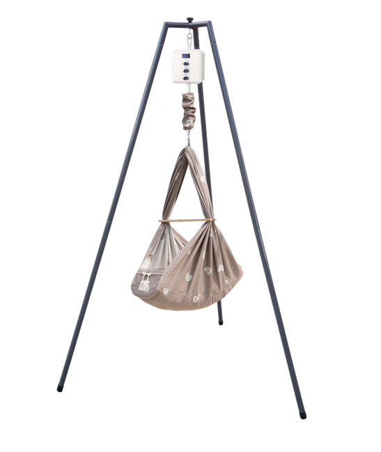 die-kleine-Schnullerbacke-QOOKIE-Swing-Federwiegen-Set-Baby-mit-Schafwoll-Matratze-Gestell-anthrazit-Rainbow-mokka