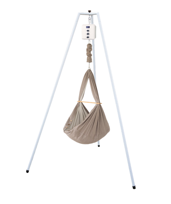 die-kleine-Schnullerbacke-QOOKIE-Swing-Federwiegen-Set-Baby-mit-Schafwoll-Matratze-Gestell-weiss-mokka