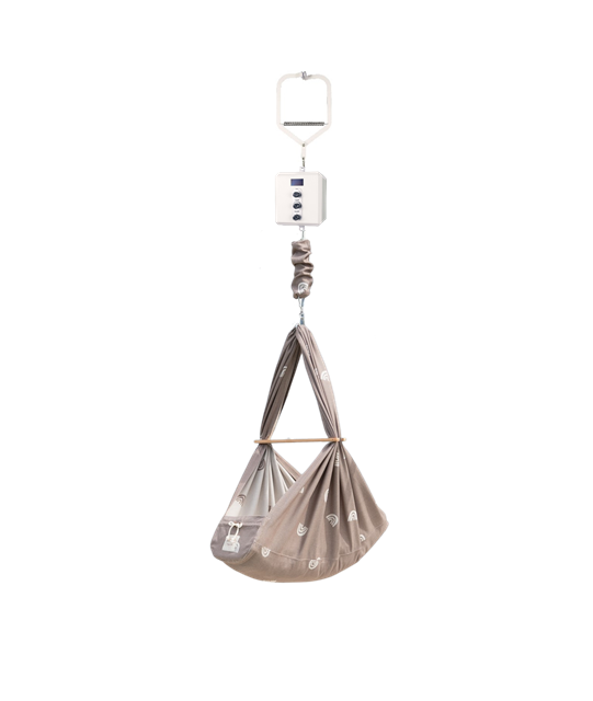 die-kleine-Schnullerbacke-QOOKIE-Swing-Federwiegen-Set-Baby-mit-Schafwoll-Matratze-T-rklammer-Rainbow-mocca