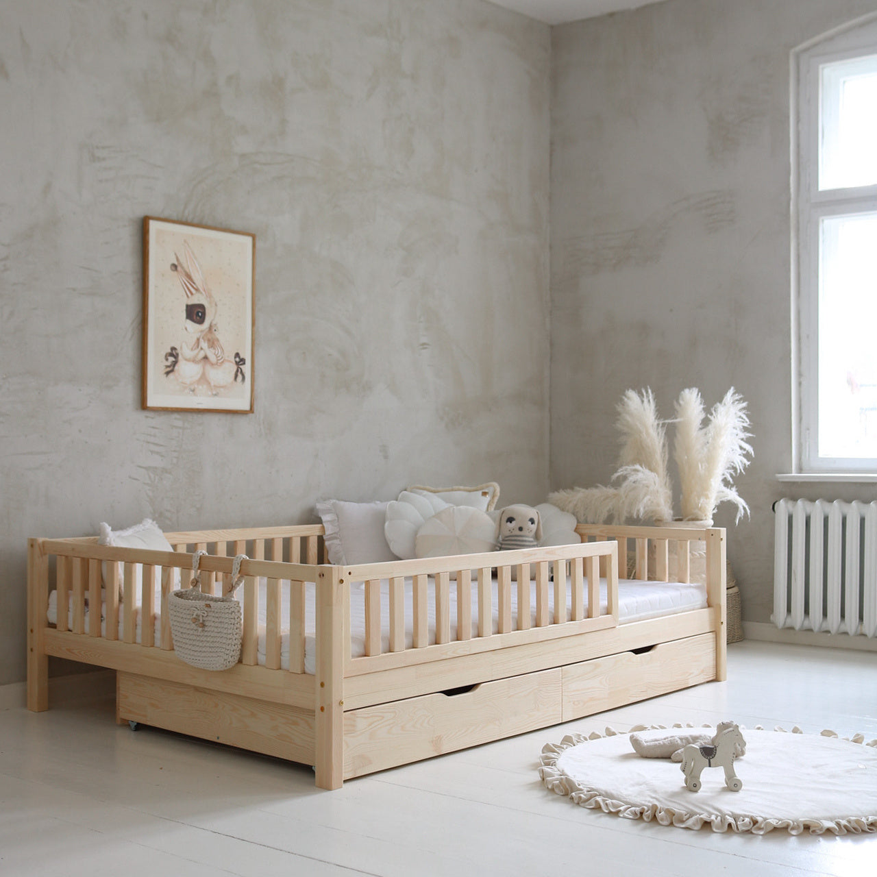 eng_pl_Basic-Love-Plus-with-railing-2-3-length-200x140-natural-2-drawers-with-storage-function-fast-shipping-672_2